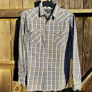 Vintage Ralph Lauren Explorers Polo Sport Western Plaid 100% Cotton Shirt Men XL